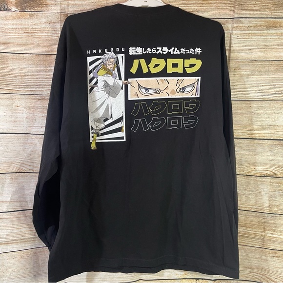 Reincarnated as a slime Hakurou eyes Long sleeves black t-shirt size XLarge - Picture 11 of 11